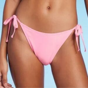 NWT Wild Fable Pink Bikini Bottom with Side Ties